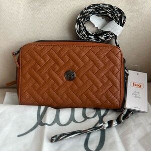 NWT Lug Quickstep Vegan Leather Convertible Wallet in Copper Brown